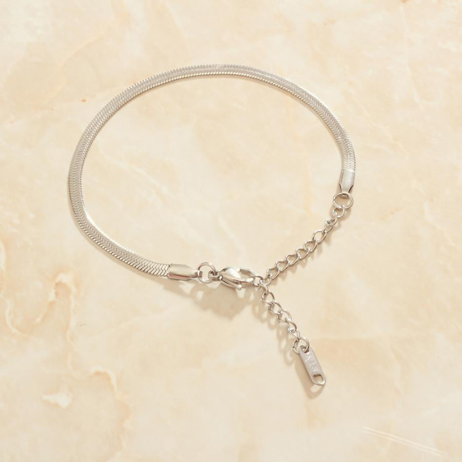 Gold Snake Chain Link Bracelet